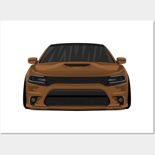 DODGE CHARGER BROWN Posters and Art